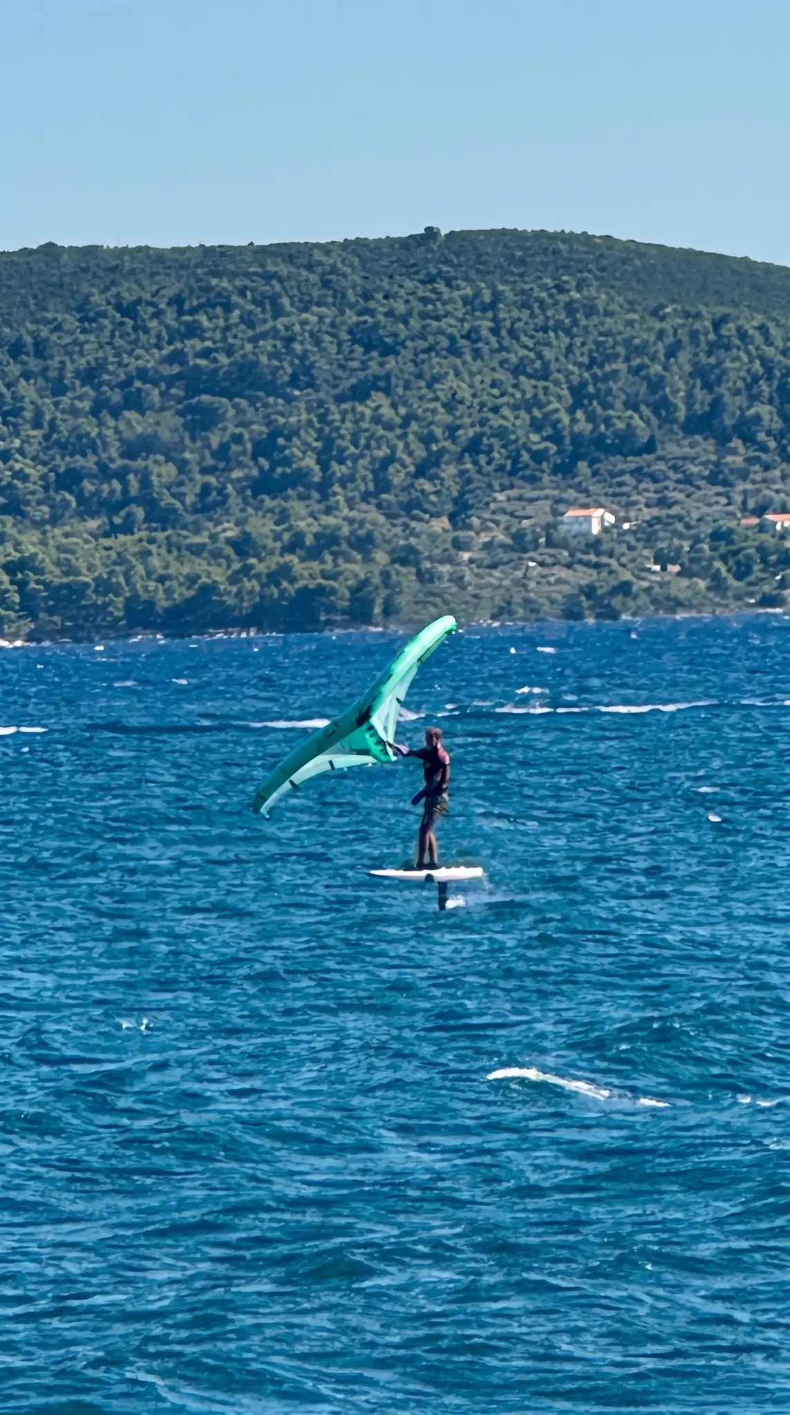 Wingfoilen direkt vor Bibinje